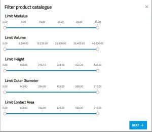 Der Quickfilter unseres "Product Catalogues"