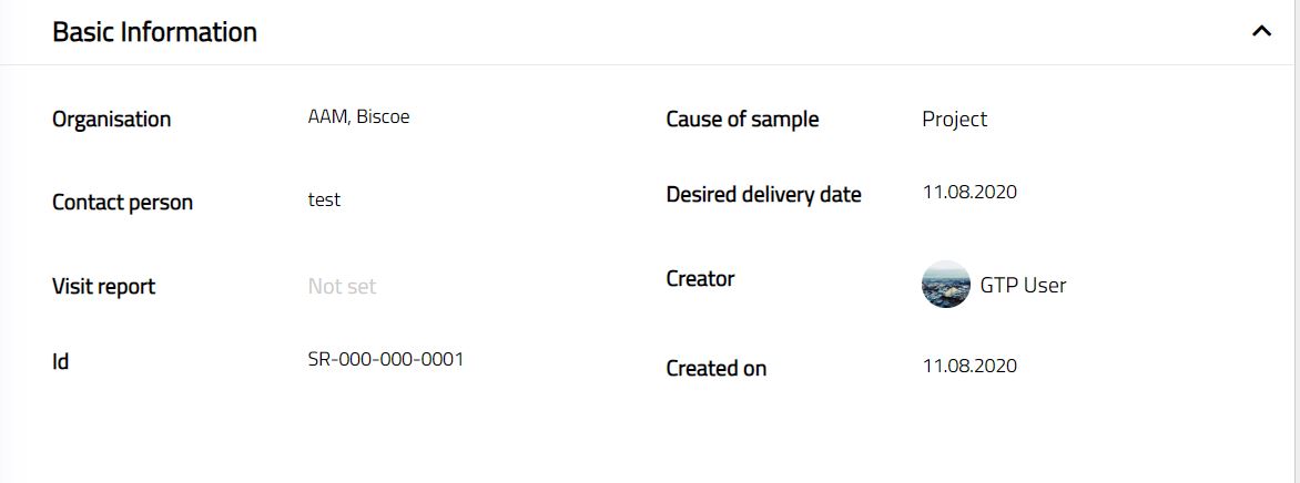 Sample Requests - for acquiring samples efficiently - GTP Schäfer